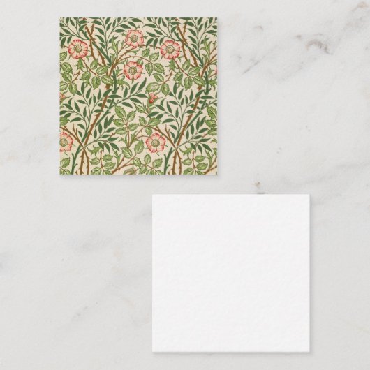 Sweet Briar William Morris Vierkante Visitekaartje (Voorkant / Achterkant)