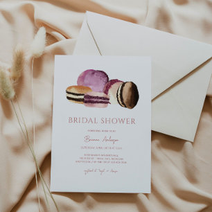 Sweet Bridal Shower Invitation with Macarons Kaart
