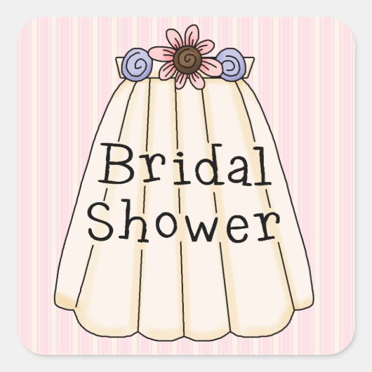 Sweet Bridal Veil Vrijgezellenfeest Sticker (Voorkant)