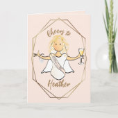 Sweet Bridal Wedding Shower Champagne Toast Kaart (Voorkant)