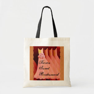 Sweet Bridesmaid Aangepaste naam en jurken Tote Bag