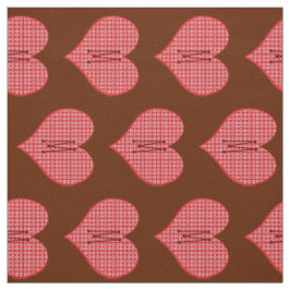 Sweet Bright Funny Monogrammed Hearts Pattern Stof