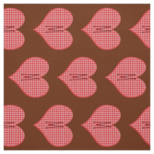 Sweet Bright Funny Monogrammed Hearts Pattern Stof (Swatch)