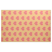 Sweet Bright Red Monogrammed Heart Pattern Stof (Fat Quarter)