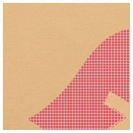 Sweet Bright Red Monogrammed Heart Pattern Stof