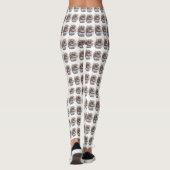 Sweet Brown and White Squirrel Animal Leggings (Achterkant)