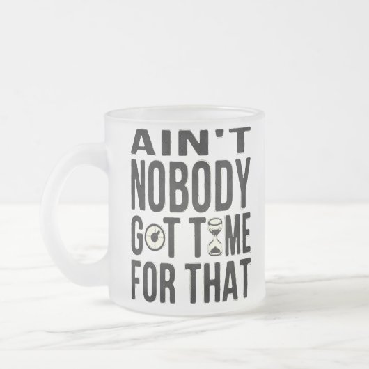 Sweet Brown Funny heeft daar geen tijd voor. Matglas Koffiemok (Links)