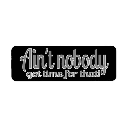 Sweet Brown heeft daar geen tijd voor. Etiket (Voorkant)