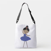 Sweet Brown Skin Girl Ballerina Canvas tas (Achterkant)