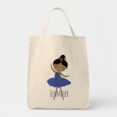 Sweet Brown Skin Girl Ballerina Canvas tas (Voorkant)