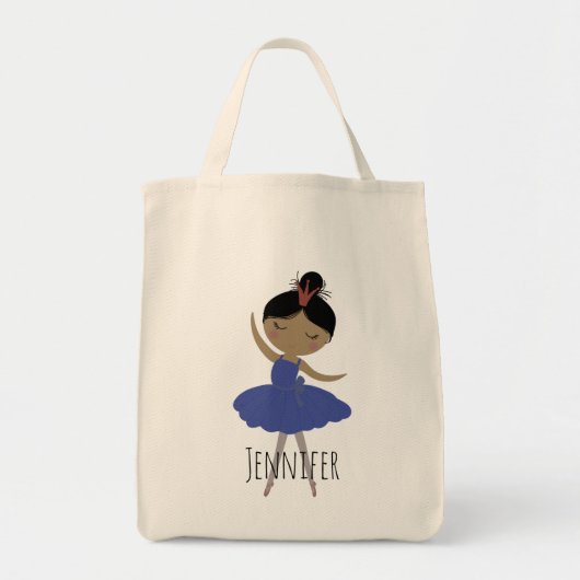 Sweet Brown Skin Girl Ballerina Canvas tas (Voorkant)