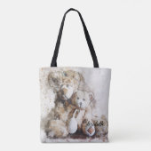 Sweet Brown Teddy Bears Gepersonaliseerd Tote Bag (Achterkant)