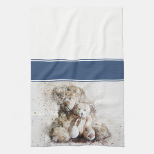 Sweet Brown Teddy Bears Kitchen Towel Theedoek