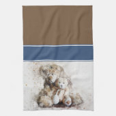 Sweet Brown Teddy Bears Kitchen Towel Theedoek (Verticaal)