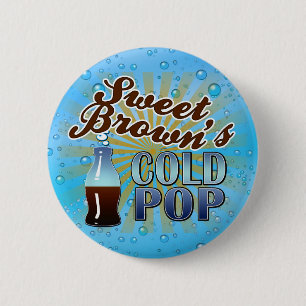 Sweet Brown's koude Pop Ronde Button 5,7 Cm