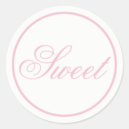 "Sweet" bruiloft Sticker - Blush Pink