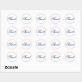 "Sweet" bruiloft Sticker - Blush Pink/Navy (Vel)