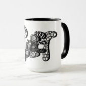 Sweet, Bubble Letter Art, Boho, Hippie Art Mok (Voorkant rechts)