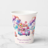Sweet Budget CandyLane Kind is jarig Papieren Bekers (Achterkant)
