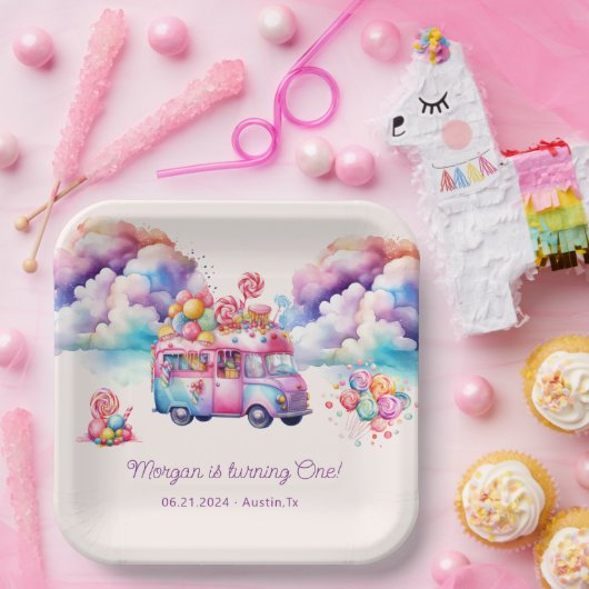 Sweet Budget CandyLane Kind is jarig Papieren Bordje (Feest)