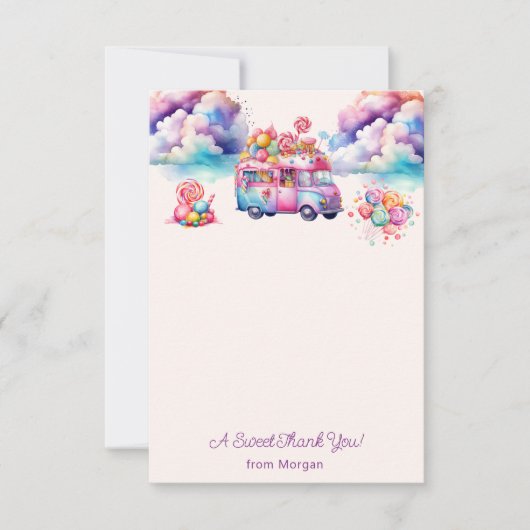 Sweet Budget CandyLane Kind's Sticker Bedankkaart (Voorkant)