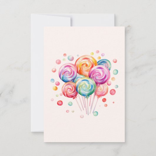 Sweet Budget CandyLane Kind's Sticker Bedankkaart (Achterkant)