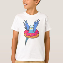 Sweet Budgies Funny Animals in Donut Roze T-shirt