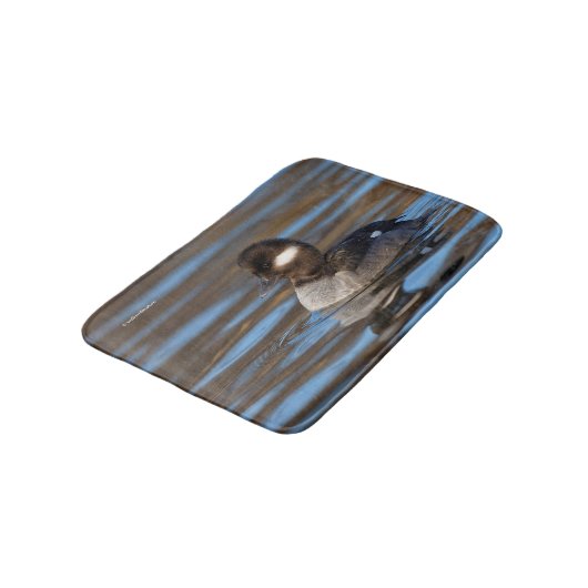 Sweet Bufflehead Duck op Sunlit Watts Badmat (Gekanteld)