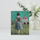 Sweet Building in the Surreal Dairy Pasture Briefkaart (Staand voorkant)