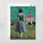 Sweet Building in the Surreal Dairy Pasture Briefkaart (Voorkant / Achterkant)