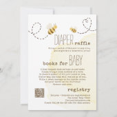 Sweet Bumble Bee Alles in één Baby shower Kaart (Achterkant)