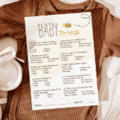 Sweet Bumble Bee Baby shower Baby Trivia Kaart