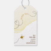 Sweet Bumble Bee Baby shower Bedankt Cadeaulabel (Achterkant)