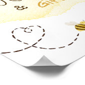Sweet Bumble Bee Baby shower Boeken en Geschenken  Poster (Hoek)
