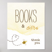 Sweet Bumble Bee Baby shower Boeken en Geschenken  Poster (Voorkant)