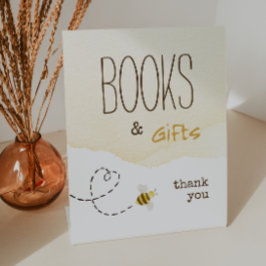 Sweet Bumble Bee Baby shower boeken en geschenken Reclamebord Met Voetstuk