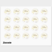 Sweet Bumble Bee Baby shower Dank je wel Ronde Sticker (Vel)