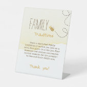 Sweet Bumble Bee Baby shower familietradities Reclamebord Met Voetstuk (Voorkant)