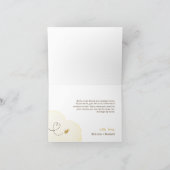 Sweet Bumble Bee Baby shower gevouwen Bedankkaart (Binnen)