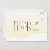 Sweet Bumble Bee Baby shower horizontaal Bedankkaart (Voorkant)