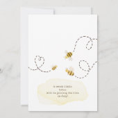 Sweet Bumble Bee Baby shower Kaart (Achterkant)