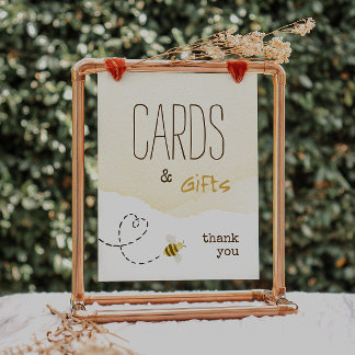 Sweet Bumble Bee Baby shower Kaarten en geschenken Poster