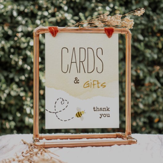 Sweet Bumble Bee Baby shower Kaarten en geschenken Poster