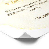 Sweet Bumble Bee Baby shower Luier Raffle Poster (Hoek)