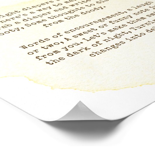 Sweet Bumble Bee Baby shower nachtluiers teken Poster (Hoek)