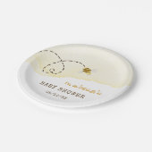 Sweet Bumble Bee Baby shower Papieren Bordje (Gekanteld)