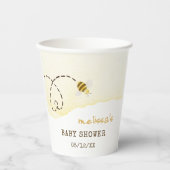 Sweet Bumble Bee Baby shower Papieren kopjes Papieren Bekers (Voorkant)