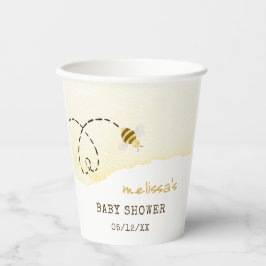 Sweet Bumble Bee Baby shower Papieren kopjes Papieren Bekers
