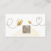 Sweet Bumble Bee Baby shower Registry QR-code Informatiekaartje (Achterkant)
