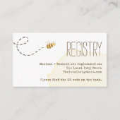 Sweet Bumble Bee Baby shower Registry QR-code Informatiekaartje (Voorkant)